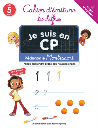 Cahier d'écriture : les chiffres Pages effaçables 1