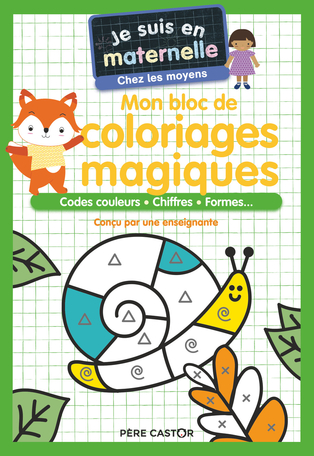 Mon bloc de coloriages magiques - Chez les moyens